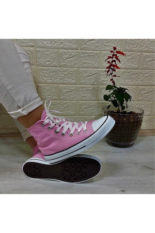 Fiyra 555 Pembe Uzun Unisex Sneaker Keten Spor Ayakkabı 001