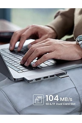 Pro Air İçin Thunderbolt 3 Type-c Hdmı Usb 3.0 Tf Sd Kart Okuyucu Hub Adaptör 01