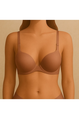 Pae Lazer Kesim Polyamide Spandex Kumaş F.k Lingerie Double Push-up Destekli Toplayıcı Sütyen Siyah