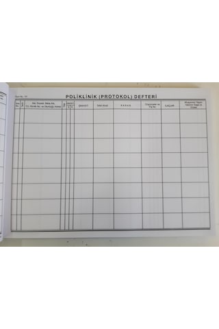 Poliklinik-Protokol Defteri 24x35 cm 200 sayfa