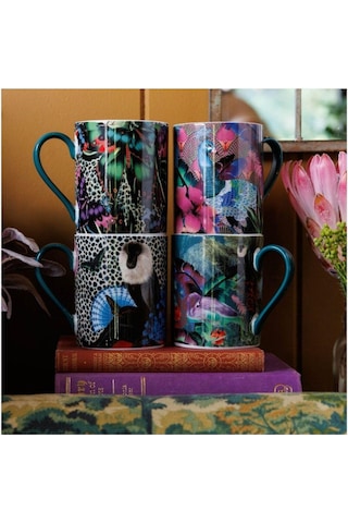 Mikasa Sarah Arnett Porselen 300 Ml Kupa Kelebek Siyah