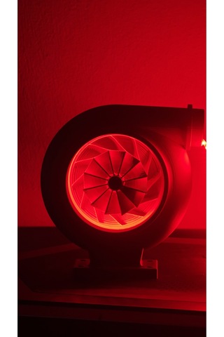 Morfem3d Turbo Glow Tasarımlı Masaüstü Kırmızı Led Aydınlatma 12 Volt Dekoratif Işıklı Lamba
