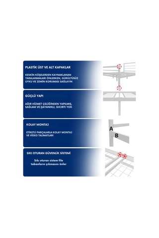 Aksviva Chester Çift Kişilik Ferforje Metal Karyola