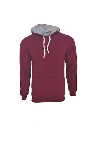 Rafcoll Kapşonlu Ve Cepli Sweat Bordo