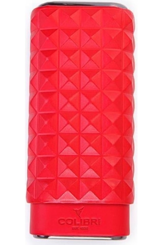 Colibri Quasar Kırmızı Üçlü Deri Puro Kılıfı 60 Ring