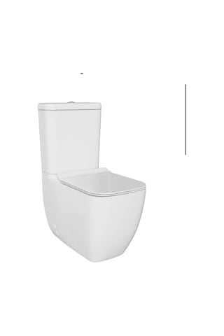 S25 Square Duvara Sıfır Kanalsız Klozet+rezervuar+iç Takım+klozet Kapağı Set Beyaz