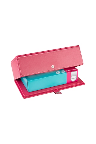 2k Suni Deri Peçetelik Mendil Kutusu 13 24 6 Cm. Fuşya Pembe