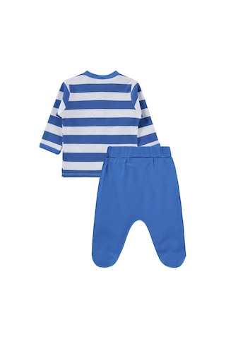 Civil Baby Superman Baskılı 1-9 Ay Pijama Takımı - Mavi Saks Mavisi