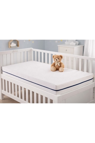 10Cm Süngerli Bebek Çocuk Beşik Yatağı  60x120 Yıkanabilir Kılıflı Park Yatak Oyun Parkı
