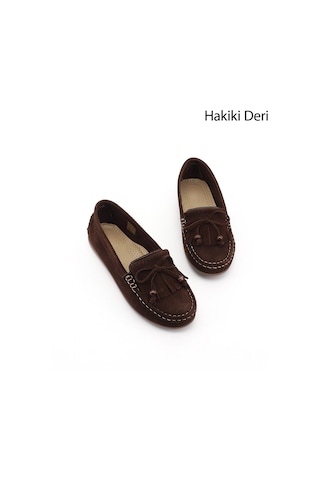 Gönderi(R) Gönderi R Kadın Kahve Süet Fiyonklu Hakiki Deri Comfort Loafer Dyza86037180 Kahverengi