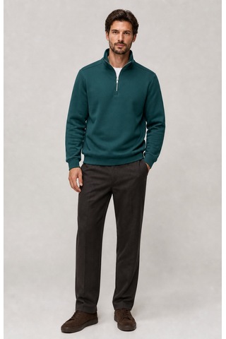 Redline Runi Basic Regular Fit Pamuklu Kışlık Sweatshirt Nefti