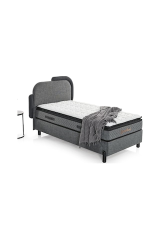 Junior Bedding Smart Tek Kişilik Yatak, Baza ve Başlık Seti-Sandıklı Baza Ve Yatak Başlığı Seti Yatak+baza+baza Başlığı 3lü Set