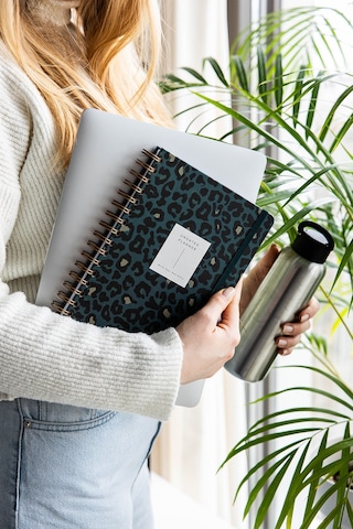 A5 Spiralli Süresiz Planlayıcı Ajanda Yeşil Leopar Yeşil Leopar