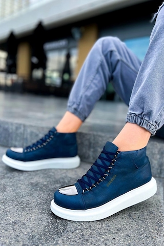 Saklımoda Ch267 Cbt Roma Mirror Erkek Bot Lacıvert Çok Renkli