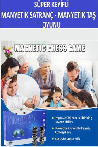 Süper Keyifli Manyetik Satranç-20 Taşlı Manyetik Güçlü Taş Oyunu- Harika Vakit Geçirmek Için Hediye