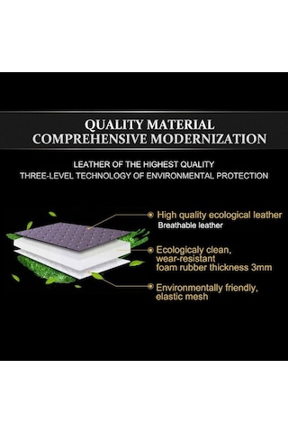 Novahub 4 Mevsim Kullanılabilir Şık Araç Koltuk Kılıfı Seti - Pu Deri, Renkli Seçenekler