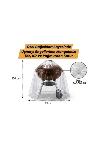 En Çok Tercih Edilen Şeffaf Bahçe Mobilyası Koruma Örtüsü,su Geçirmez,pvc Mangal,barbekü Koruyucu Kılıf,75x100 Cm Diğer