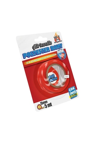 Çift Taraflı Polyester Bant 140 Derece Isıya Dayanıklı15mmx5mt- 0,16mm İncelik