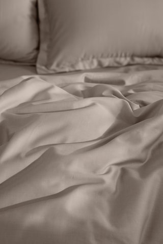 Puffy Andra Çift Kişilik Saten Nevresim Takımı - Grej Bej