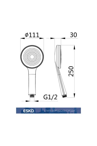 Esko Duş Başlığı, El Duşu 208468424 Krom