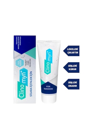 Clinomyn Smokers Sigara İçenler İçin Diş Beyazlatan Leke Giderici Diş Macunu 75 ML 10 Adet