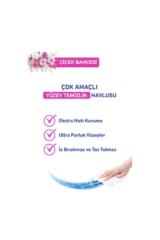 Giggles Xxl İz Bırakmayan Yüzey Temizlik Havlusu - Çiçek Bahçesi 1200 Yaprak Beyaz