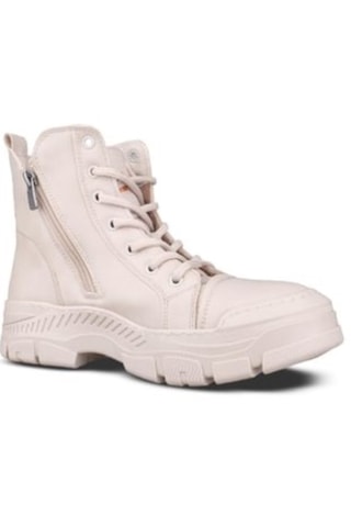 Mp 2421884 Bej Kadın Fermuarlı Bağcıklı Spor Bot Bej