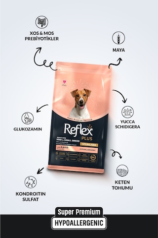 Reflex Plus Mini Irk Kısırlaştırılmış Kuzulu Yetişkin Köpek Maması 3 Kg