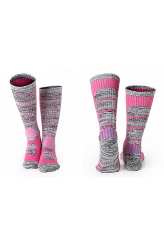 Homyl Kadın Kış Sıcak Spor Yürüyüş Çorap Termal M-mor Mor