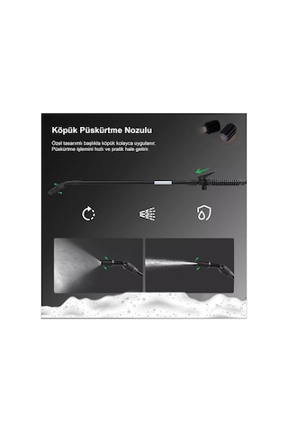 5 Litre 2'1 Basınçlı Köpük Püskürtme El Pompası 4x Sıvı Nozul Ve 1x Köpük Nozul Püskürtücü