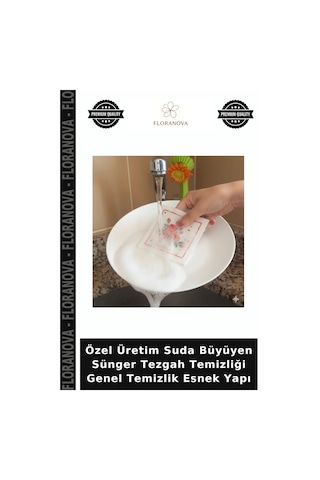 Özel Üretim Suda Büyüyen Sünger Tezgah Temizliği Genel Temizlik Esnek Yapı