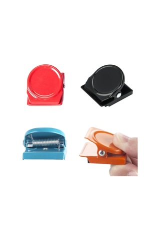 12 Adet Siyah Manyetik Kilit Metal Mıknatıs Kancaları Klipsli Buzdolabı Mıknatısı Buzdolabı, Duvar Panosu, Ofis, Mutfak İçin 6 Renk