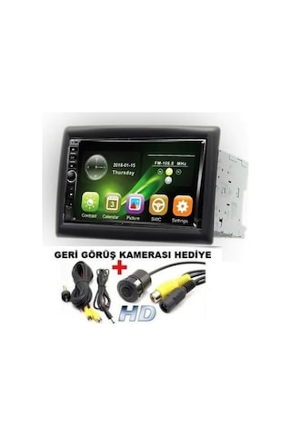 Renault Megane 2 Uyumlu Kameralı Cerceveli 7 İnç Double Teyp
