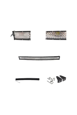 Offroad sis lambası 80cm 135led beyaz-amber çakarlı 405w eğimli /