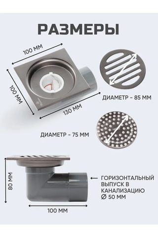 Flexy Style 10 Cm Kuru Tapa Boyalı Duş Drenajı 443778837 Grafit