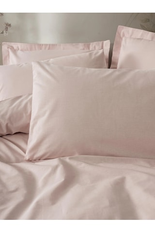 Cotton Box Plain Çift Kişilik Nevresim Takımı Pudra Görsel