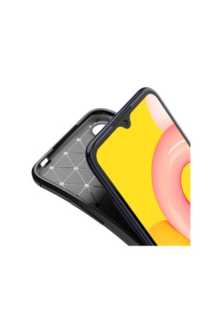 Samsung Uyumlu Galaxy A01 Kılıf Zore Negro Silikon Kapak-Kahverengi