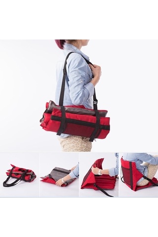 Ambition Kırmızı-çok Fonksiyonlu Minder Açık Plaj Sandalyesi Kırmızı