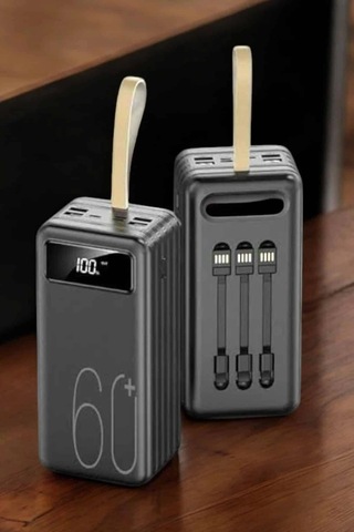 Hubrendy Tekno Powerbank 60.000 Mah 4 Portlu Uzun Şarj Süreli Dijital Göstergeli Diğer 56513688
