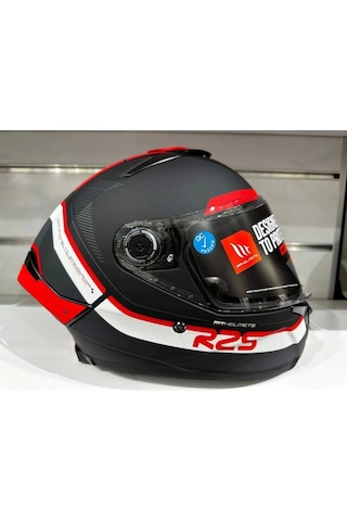 Mt Helmets Mt Thunder 4 Sv R25 B5 Motosiklet Kaskı Mat Siyah - Kırmızı