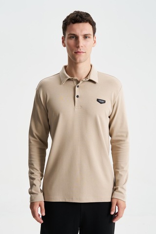 AR-MA Arma Erkek Slim Fit Çıt Çıt Düğmeli Polo Yaka İnterlok Sweatshirt 001
