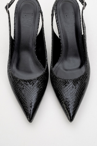 Luvishoes Value Siyah Desenli Kadın Topuklu Ayakkabı Siyah