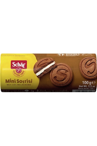 Schar Mini Sorrisi Glutensiz Kaymaklı Çikolatalı Bisküvi 12 x 100 G