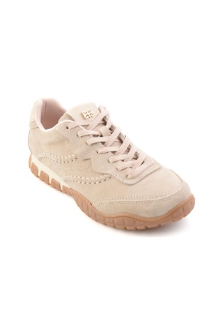 Bambi Bej Süet Hakiki Deri Kadın Sneaker K01753516102