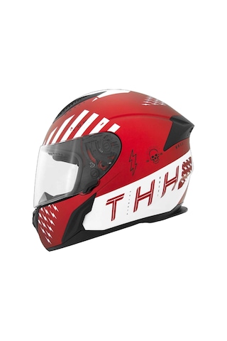 Thh T810s Mmxxı Kapalı Motosiklet Kaskı Beyaz - Kırmızı