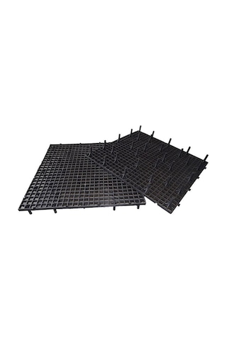 2 M2 8 Adet 50x50 Plastik Güvercin Kümes Taban Izgarası Siyah