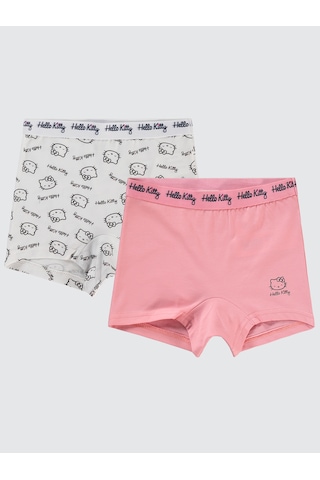 Hello Kitty Kız Çocuk 2'li Boxer Set 2-10 Yaş Pembe