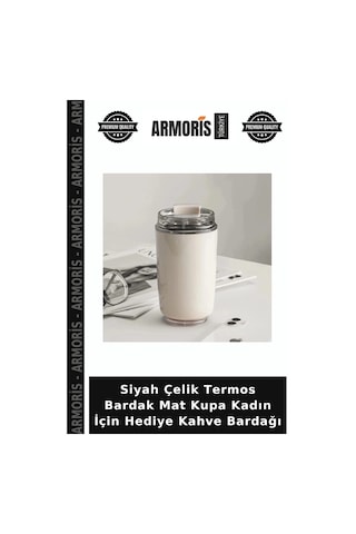 Siyah Çelik Termos Bardak Mat Kupa Kadın İçin Hediye Kahve Bardağı Diğer