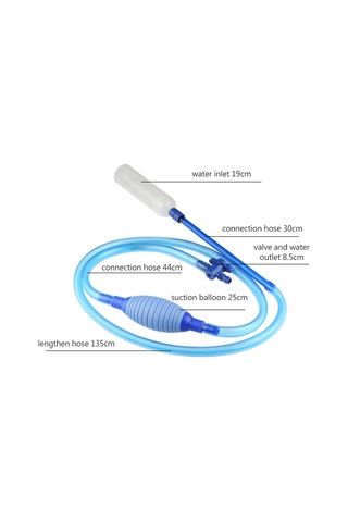 Youmex 2.5 Metre Akvaryum Temizlik Aleti: Su Değiştirici, Kumu Temizleyici Ve Balık Gübresi Emici Pvc Boru