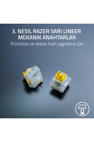 Razer Blackwidow V4 X Fortnite Edition Rz03-04703600-r3m1 Rgb Yellow Switch Kablolu Mekanik Oyuncu Klavye